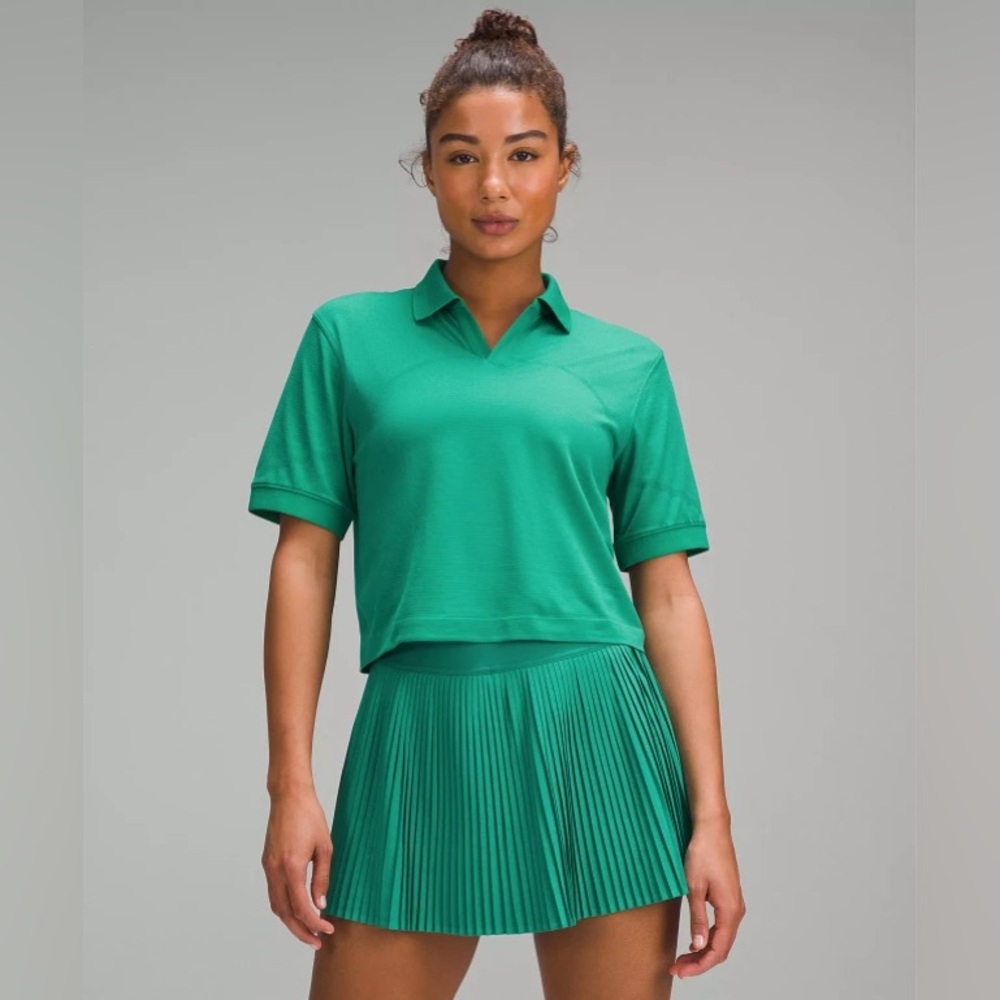Swiftly Tech Short-Sleeve Polo Shirt Cascadia Green